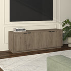 Hudson&Canal Mansfield TV Stand for TV's up to 78" - Antiqued Grey Oak-Features easy assembly