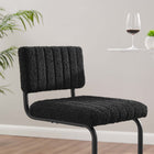 Modway Parity Boucle Bar Stools - Black Black - Set of 2-Dense Foam Padding