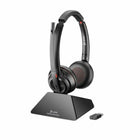 HP Poly Savi 8220 USB-A Headset-Connects to PC/Mac via D400 USB adapter