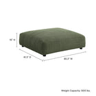 Modway Solace Modular Corduroy Upholstered Ottoman - Fern-Corduroy Upholstery