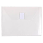 JAM Paper Plastic Envelopes with VELCRO Brand Closure, Index Booklet, 5.5 x 7.5, Clear Poly, 24 Pack (920V0clg)-Clear