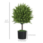 HOMCOM 21.7"H Decorative Artificial Plants for Home - Green-Solid nursery pot provides a stable foundation 