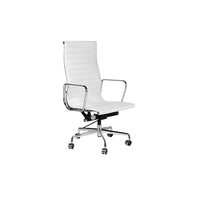 Plata Import Euro Office Chair, High Back, White (L-6002-1-WHITE)-Polyurethane Coating
