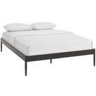 Modway Elsie Queen Bed Frame - Brown-Slatted Birchwood Support System
