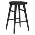 Modway Saville Backless Wood Counter Stools - Black - Set of 2-Adjustable Non-Marking Foot Glides