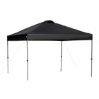 Outsunny 10 ft W x 10 ft L Pop Up Canopy Tent with Airy Top Vent and Bag - Black-10'x10' pop-up tent canopy comfortably fits a group