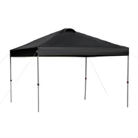 Outsunny 10 ft W x 10 ft L Pop Up Canopy Tent with Airy Top Vent and Bag - Black-10'x10' pop-up tent canopy comfortably fits a group