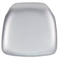 Flash Furniture Hard Silver Vinyl Chiavari Chair Cushion-Firm Chair Cushion