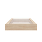 Nexera James Platform Bed - Full Size - Natural Blonde Oak-Sleek Minimalist Design: Natural blonde oak platform bed frame crafted from engineered wood for contemporary elegance