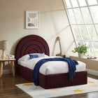 Modway Solana Arched Performance Velvet Twin Platform Bed - Mulberry-Arch-Shaped Headboard
