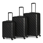 Swiss Mobility 3-Piece ABS Hardside Luggage Set - ABS - Black-Designed For Durability: The AHB Collection is perfect for every traveller from flight attendants to vacationers, the lightweight, damage-resistant ABS hardside material provides protection when traveling for work or fun by plane, car, or cruise