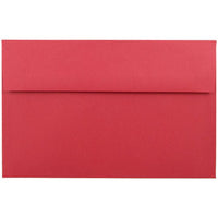 JAM Paper A10 Coloured Invitation Envelopes - 6 x 9.5 - Red Recycled - 50 Pack-Our envelopes are made from 30% recycled 24 lb paper and feature a straight flap gum closure with a smooth finish