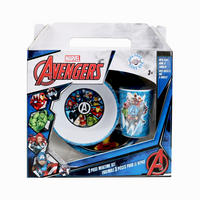 Danawares Marvel Avengers Melamine Dinnerware 3-Piece Set-This Avengers meal set for children makes mealtime a delight. Use these dishes over and over again and watch your kids enjoy eating from them. The plate, bowl, and tumbler are the perfect addition to a kid's routine