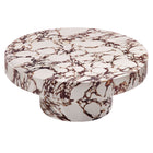 Modway Alora Indoor/Outdoor Patio Concrete Round Coffee Table - Red Marble-7