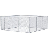 PawHut Dog Exercise Pen Enclosure - 227.5 sq. ft.- Silver-Ample room with 227.7 sq. ft. for a large, spacious enclosure 
