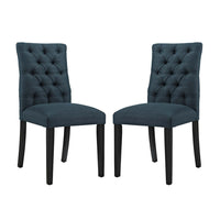 Modway Duchess Fabric Dining Chair - Azure - 2 Pack-Dense Foam Padding for Comfort