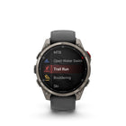 Garmin fēnix 8 Pro Multisport GPS Smartwatch - 47 mm - Titanium with Graphite/Black Silicone Band-SOS AND GARMIN RESPONSE - In an emergency, inReach satellite technology allows you to trigger an interactive SOS message to the 24/7-staffed Garmin Response coordination center.
