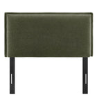 Modway Camille Upholstered Linen Blend Twin Size Headboard - Sage-Adjustable Mounting Positions