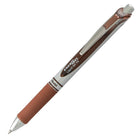 Pentel EnerGel Liquid Gel Refillable Grip Pen - Retractable - 0.7mm - Brown Ink-Quick-drying gel pen