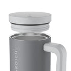 GROSCHE Aspen Insulated Water Tumbler with Handle - 40 oz. - Steel Grey-Insulated, splash-resistant straw lid