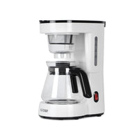 Commercial Chef 5-Cup Drip Coffee Maker with Pour Over Filter-QUALITY DRIP COFFEE—This COMMERCIAL CHEF 5 cup coffee maker (10.43” x 8.1” x 12.6”) is your early morning solution to convenience and quality. This coffee machine (2.65 lbs.) brews completely in 6 minutes and keeps coffee warm for up to 2 hours. Have it ready when you need it!