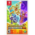 Marsupilami 2: Salsa Palombia for Nintendo Switch-A Fast-Paced 2D Platformer. Journey through four vibrant worlds in this high-energy platformer! From the colourful jungle to the bustling city, find the clues to the Mummy Queen's hideout. Take on increasingly more intense challenges leading to the ultimate showdown against the Mummy Queen