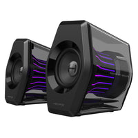Hecate G2000 Pro 2.0 RGB BT Virtual 7.1 Surround Sound Gaming Speakers with 64W Peak Power and TempoFlow Light - Black-64W of total output power in a compact design, delivering an expansive soundstage. Despite its small size, it supports up to 64W output power, creating a vast sound field. Paired with a 2.0 architecture for left and right channels, it builds a deep, immersive soundstage, offering the freedom to fully extend the sound and effortlessly present grand, cinematic moments from Triple-A games