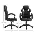 HOMCOM Racecar Style Office Chair-Sturdy 5-Star base with supportive gas cylinder, can hold up to 264 lb