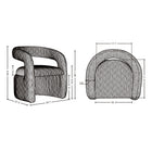 Manhattan Comfort Corvette 28.7" Mid-Century Modern Velvet Upholstered Dining Chairs - Dove - Set of 2-Upholstered in Luxurious Hand Stitched Velvet with High Density Foam Padding