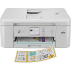Brother Print & Cut MFC-J1800DW Wireless Color All-in-One Inkjet Printer with Automatic Paper Cutter - White-Compact footprint. Business features and a revolutionary paper cutter are packed in one space-saving machine to fit any home or small business workspace