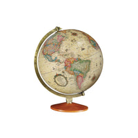 Replogle Odessa 12" Antique Ocean Illuminated Desk Globe - English-Illuminated antique ocean globe