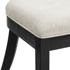 Modway Peregrine Wood and Fabric Upholstered Dining Chairs - Black/Heathered Weave Ivory - 2 Pack-10