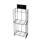 Futech Two Tier Newspaper Rack - 18"W x 42”H - Black-Two-tier layout keeps publications neatly organized and easy to access, ideal for newspapers, brochures, and magazines.