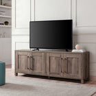 Hudson&Canal Chabot TV Stand for TV's up to 75" - Grey Oak-Constructed of sturdy MDF materials in a handcrafted Gray Oak finish