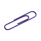JAM Paper Colourful Jumbo Paper Clips - 2"- Purple - 75 Pack- Premium paper clips made from high quality vinyl coated steel wire