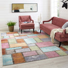 Modway Success Nyssa Abstract Geometric Mosaic Area Rug - 8 ft W x 10 ft L - Multicolored-Tight Low Pile Weave