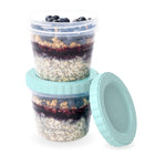 Bentgo 20-Piece Prep Twist-Top Container Set - 473 mL - Sea Blue-The set comes with ten 8 fl oz round containers and ten Twist-Top lids to prep snacks, small sides, and more for the week