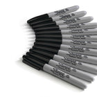 Sharpie Permanent Markers - Fine Tip - Black - 12 Pack-Creates permanent marks on most hard-to-mark surfaces