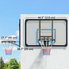 Soozier Wall Mounted Basketball Hoop-Clean look with professional style graphics
