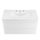 Modway Render 36" Wall-Mount Bathroom Vanity - White-Fixtures Not Included