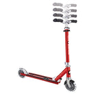 Globber Flow Elements Lights - Red-Aluminium deck with a patterned, anti-slip grip tape and a kickstand. supports up to 100kg