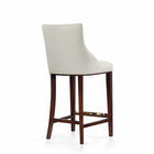 Manhattan Comfort Shubert 22.64" Modern Leatherette Upholstered Barstool - Ivory-Made to Last. Commercial Grade Product