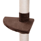 PawHut 102" 5-Tier Floor-to-Ceiling Cat Tree with Scratching Post - Brown-Colour: Brown 