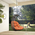 Modway Whisk Outdoor Patio Swing Chair Without Stand - Orange-Washable Polyester Cushion