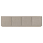 Hudson&Canal Hanson TV Stand for TV's up to 85" - Alder White-A transitional design accommodates TVs up to 85" for your entertaining space