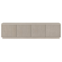 Hudson&Canal Hanson TV Stand for TV's up to 85" - Alder White-A transitional design accommodates TVs up to 85" for your entertaining space