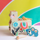 Manhattan Toy Musical Llama Toddler Wooden Instrument-Activities include: 4 Spinners, 2 Gears, 1 Maraca Tail