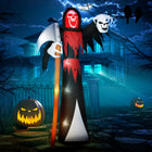 Outsunny 12' Lit Inflatable Grim Reaper Halloween Decoration-Constructed from water-resistant polyester fabric for durability in any weather 