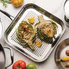Tramontina 11" Tri-Ply Clad Stainless Steel Square Grill Pan - Induction-Ready-Durable & NSF-Certified: High-quality stainless steel construction meets safety and performance standards