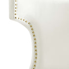 Modway Curve Performance Velvet Dining Chairs - White - 2 Pack-10